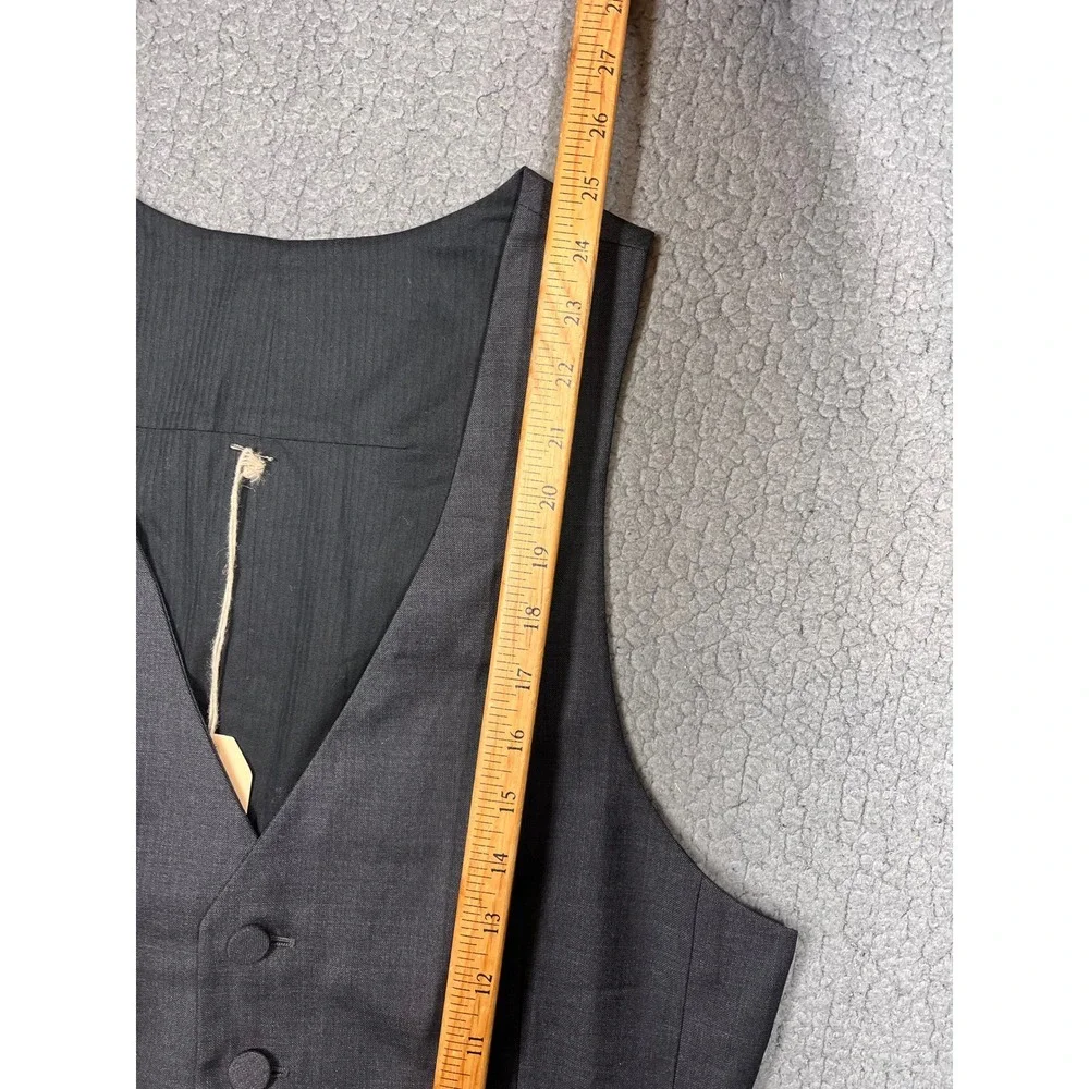 All Saints Wool Suit Vest Larson Waistcoat‎ Mens 40 Charcoal Grey MWE528 NWT